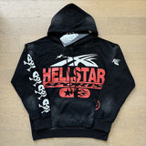 Hellstar JacketsHellstar Hoodie & Pants Wash Old Vintage Men's and Women's Loose Casual Sweater Sweatpants