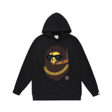 Bathing Ape Hoodie Autumn/Winter Letter Print Loose Hoodie Pullover Ape Sweater