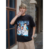 Film Star T Shirt Funny Stephen Chow Movie Short Sleeve Loose Retro T-shirt