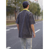 Basket Ball Star T Shirt Allenezailiverson Washed Distressed T-Shirt Printed Retro Loose