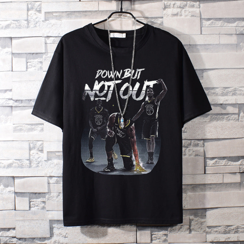 Basketball Sports T Shirt Casual Hundred Short-Sleeved T-Shirt Boys Handsome Warrior Curry Basketball Sports Top