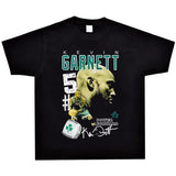 Basket Ball Star T Shirt Basketball Kevin Garnett Printed Washed Distressed American T-shirt Vintage Cotton Short Sleeve