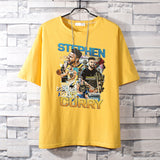 Basketball Sports T Shirt Loose-Fitting Pure Cotton Short Sleeves T-Shirt Male Student All-Match Warrior Curry