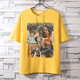 Basketball Sports T Shirt Pure Cotton Loose Short Sleeve T-Shirt Men'S Lakers Kobe Basketball Sports Half Sleeve Clothes