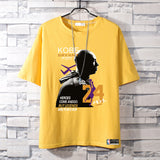 Basketball Sports T Shirt Commemorative Kobe No. 24 Signature Short-Sleeved T-Shirt Men'S Loose Casual Sweatshirt Student