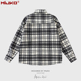 MIJKO Mens Jacket Plaid Unisex Jacket
