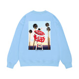 Purple Brand Sweatshirt Loose Crew Neck Sweater