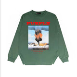 Purple Brand Long Sleeve T-Shirt Fashion Loose Long Sleeve Top