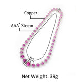 Chains Hip Hop Round Zirconium Necklace Vintage ins St. Valentine's Spectrum