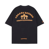 CHH Chrome Heart T Shirts CROW Summer Short Sleeve Embroidery Crew Neck Loose