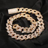 Chains Hip Hop Cuban Chain T Square Zircon 20mm Necklace Spectrum