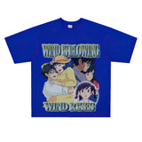 Film Star T Shirt Loose Retro Street Cotton Small Neckline T-shirt
