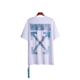Off Whtie T Shirts Monet Oil Painting Men And Women Same Style Fashion Brand Short Sleeve