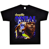 Basket Ball Star T Shirt Basketball Washed Distressed Printed T-shirt Retro Short Sleeve Hip Hop round Neck Loose