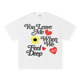 Vintage T-shirts Printed Short Sleeve T-Shirt Loose Cotton