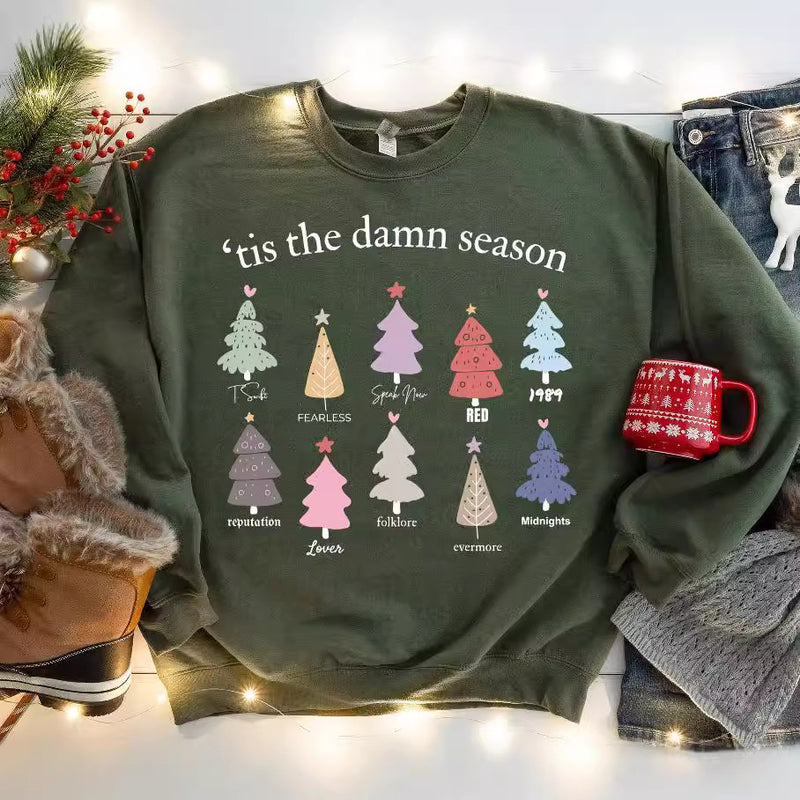 Tis The Damn Season Slogan Christmas Women Sweatshirt