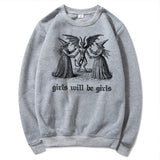 Girls Will Be Girls Witch Sweatshirt Vintage Halloween