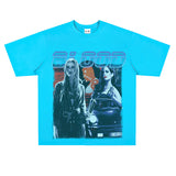 Film Star T Shirt Street Style Short Sleeve Loose Retro American Cotton Printed T-shirt