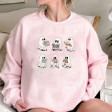 Ghost Reading Books Sweater Bookish Halloween Sweatshirt