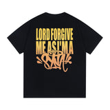 Synaworld T Shirts central cee short sleeves front and rear letter print loose T-shirt