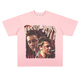 Film Star T Shirt Trendy Cotton Short Sleeve Loose round Neck Retro T-shirt for Men