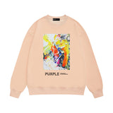 Purple Brand Sweatshirt Loose Crew Neck Sweater