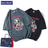Nasa T Shirt Short Sleeve T-Shirt Men'S Strawberry Bear Half Sleeve