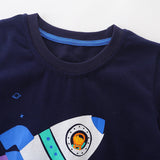 Boy T Shirt Summer Children's T-shirt European and American Style Boys' Short-Sleeved T-shirt Cartoon round Neck