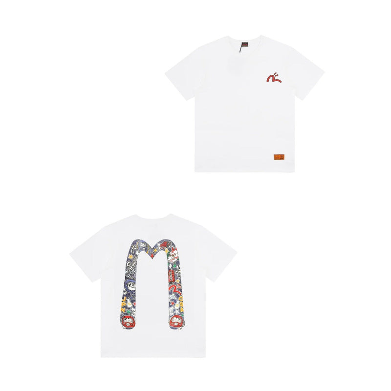 Evisu T Shirts Casual Versatile Unisex T Shirts