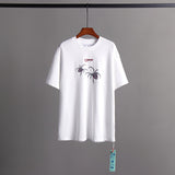 Off Whtie T Shirts Red Spider Arrow Print Men And Women Same Style Fashion Brand Short Sleeve