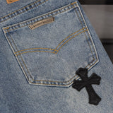 CHH Chrome Hearts Jeans Unisex Casual Loose Jeans