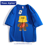 Nasa T Shirt Cotton Short-Sleeved T-Shirt Men'S And Women'S Loose Top
