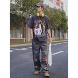 Basket Ball Star T Shirt Basketball Kevin Durant Washed Distressed Printed T-Shirt Personalized Short Sleeve Pure Cotton