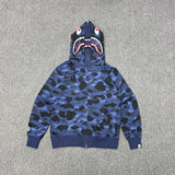 Bape Hoodie Zip-Up Cardigan Two-Hooded Hoodie