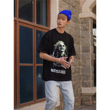 Film Star T Shirt Cotton Short Sleeve Loose Nostalgic American Retro T-shirt Men and Women