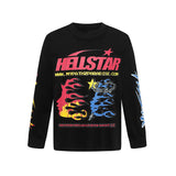 HS long-sleeve T-shirt graffiti portrait print loose version casual long sleeve