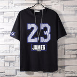 Basketball Sports T Shirt Nba Basketball Short Sleeve T-Shirt Men'S Loose Student Casual James 23