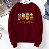 Halloween Sweatshirt Scary Movie Horror Characters Coffee