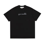 Off Whtie T Shirts Basic Letter Short Sleeve Male And Female Trendy Brand Short Sleeve