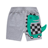 Boy Shorts Children's Clothing Baby Summer Clothing Pocket Pants Children's Shorts Cartoon Dinosaur