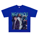 Film Star T Shirt Short Sleeve Loose Retro American Design T-shirt Men
