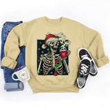 Funny Christmas Skeleton Print Sweatshirt For Women Fashion