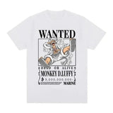Luffy Gear 5 Men's T-shirt Japanese Anime One Piece Cartoon