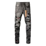 KSUBI Jeans Slim Fit Casual Ripped Jeans