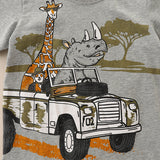 Boy T Shirt Children's T-shirt Children Cartoon Print T-shirt Summer Knitted Cotton round Neck Boy