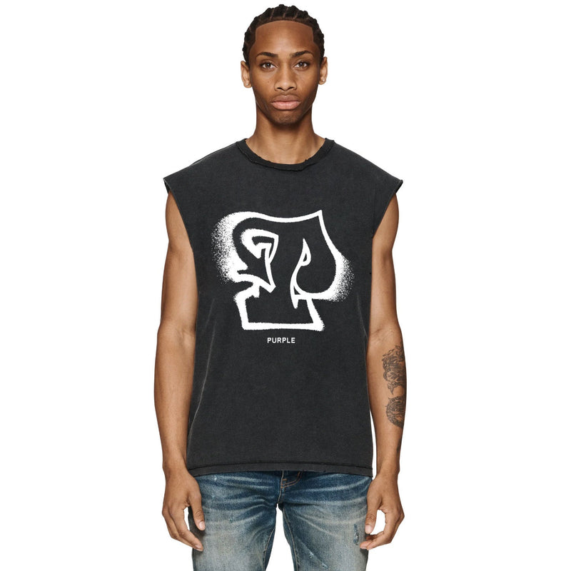 Purple Brand Distressed Tank T Shirts Distressed Sleeveless T-shirt Vest