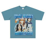 Film Star T Shirt Loose Heavy Retro Street T-shirt Men and Women