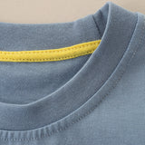Boy T Shirt Children's Short-Sleeved T-shirt Summer Knitted Cotton Boys T-shirt Cartoon Print Fashion