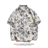 Men's Shirt Short Sleeve Shirt Men's Summer Loose Couple Beach