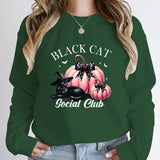 Women Fashion Creative Halloween Pumpkin Black Cat